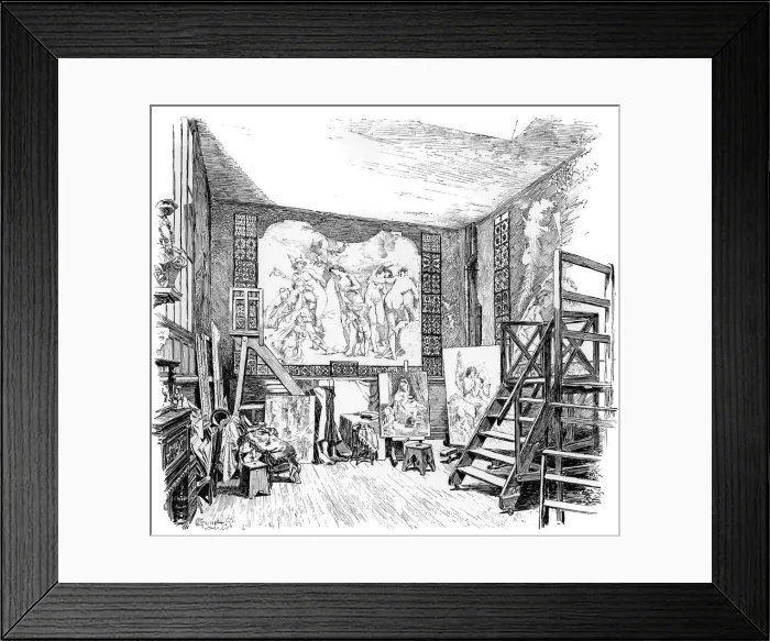 Framed Print : The studio of Paul-Jacques-Aime Baudry, c1880-1882 Framed Print : The studio of Paul-Jacques-Aime Baudry, c1880-1882