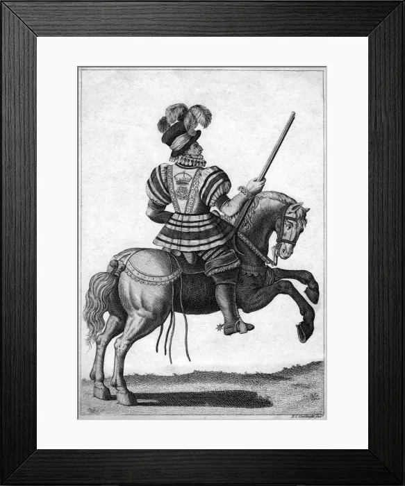 Framed Print : A Yeoman of the Guard, attending Queen Elizabeth I on a progress. Artist: NC Goodnight Framed Print : A Yeoman of the Guard, attending Queen Elizabeth I on a progress. Artist: NC Goodnight