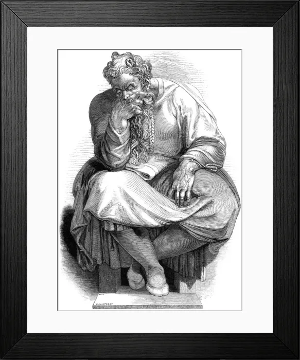 Framed Print : The Prophet Jeremiah, 1844. Artist: WJ Linton Framed Print : The Prophet Jeremiah, 1844. Artist: WJ Linton