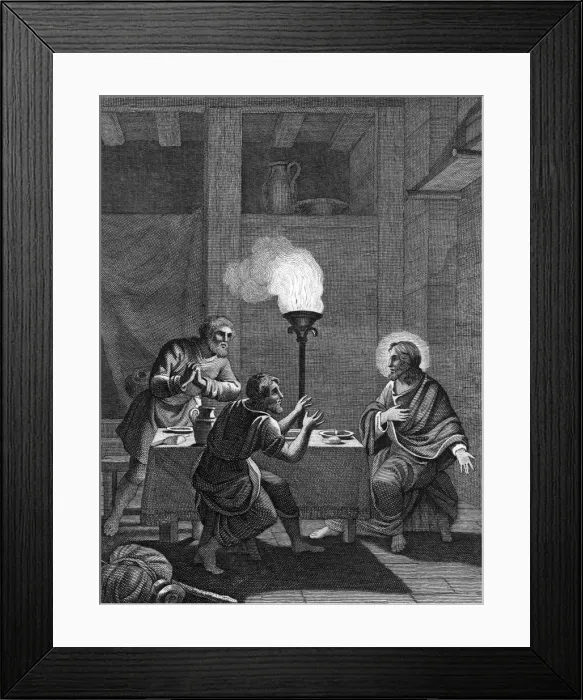 Framed Print : Christ and the two disciples at Emmaus, 1814