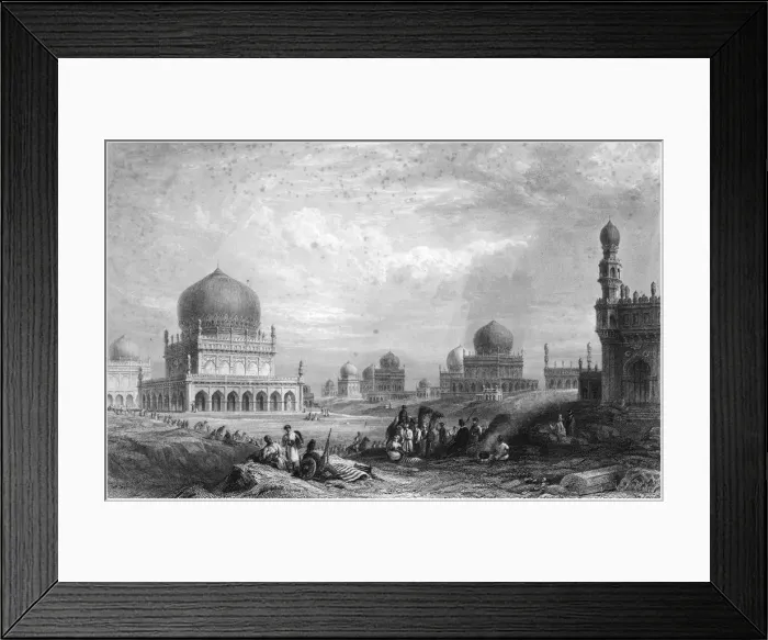 Framed Print : Tombs of the Kings of Golconda, Andhra Pradesh, India, 1844. Artist: Thomas Higham Framed Print : Tombs of the Kings of Golconda, Andhra Pradesh, India, 1844. Artist: Thomas Higham