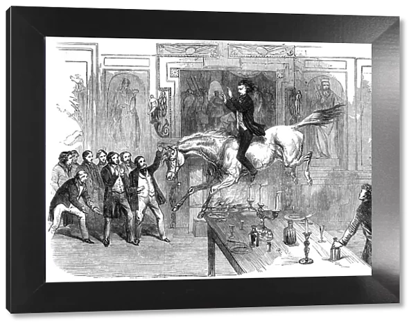 Daring leap in the dining room of the White Hart Hotel, Aylesbury, Buckinghamshire, 19th century