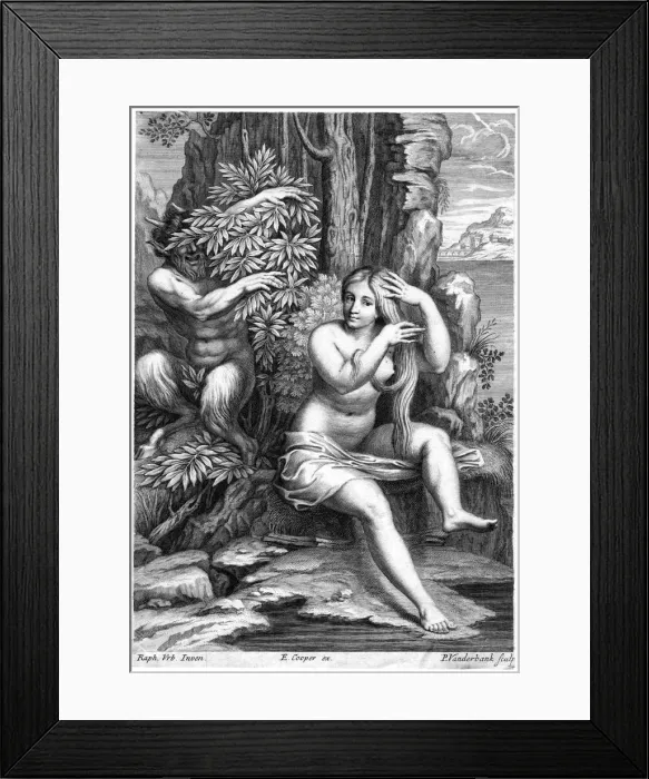 Framed Print : Pan and Syrinx. Artist: P Vanderbank Framed Print : Pan and Syrinx. Artist: P Vanderbank