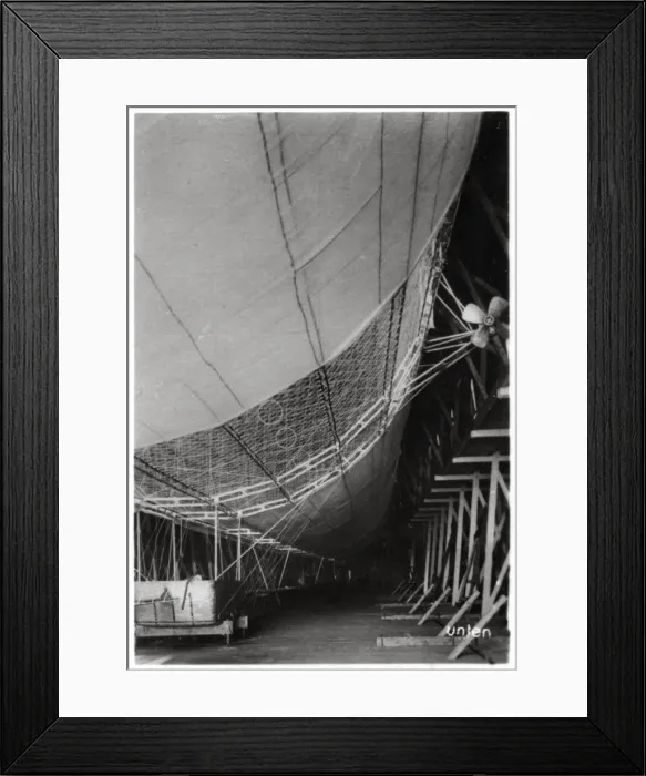 Framed Print : Airship LZ1 Graf Zeppelin under construction, 1899 (1933) Framed Print : Airship LZ1 Graf Zeppelin under construction, 1899 (1933)