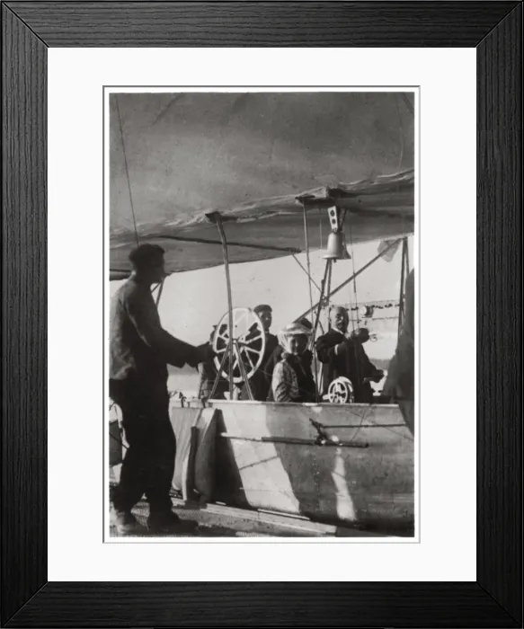 Framed Print : Count Zeppelin with his daughter in the gondola of Zeppelin LZ3, Germany, c1906-1908 (1933) Framed Print : Count Zeppelin with his daughter in the gondola of Zeppelin LZ3, Germany, c1906-1908 (1933)