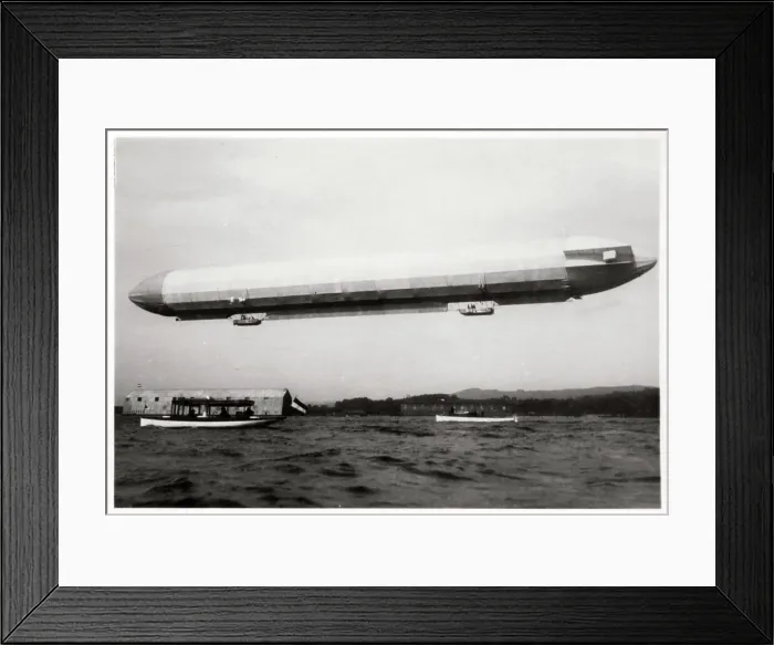 Framed Print : Zeppelin LZ3 airborne, Germany, c1906-1908 (1933) Framed Print : Zeppelin LZ3 airborne, Germany, c1906-1908 (1933)