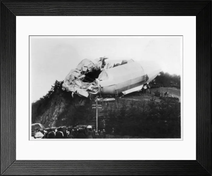 Framed Print : Army Zeppelin Z2 (LZ5) stranded near Weilburg during a storm, Germany, 1910 (1933) Framed Print : Army Zeppelin Z2 (LZ5) stranded near Weilburg during a storm, Germany, 1910 (1933)