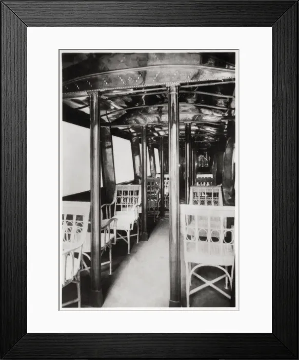 Framed Print : Passenger cabin of Zeppelin LZ7 Deutschland I, 1909 (1933) Framed Print : Passenger cabin of Zeppelin LZ7 Deutschland I, 1909 (1933)