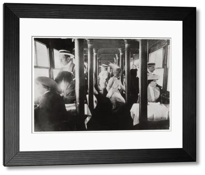 Framed Print : Film company on board Zeppelin LZ13 Hansa, c1912-1914 (1933) Framed Print : Film company on board Zeppelin LZ13 Hansa, c1912-1914 (1933)