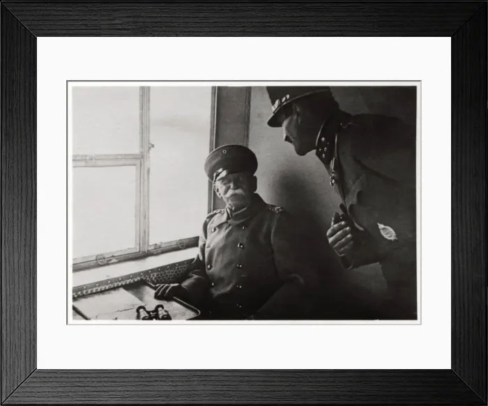 Framed Print : Count Zeppelin and Captain Macher on board Zeppelin L30, 1916 (1933) Framed Print : Count Zeppelin and Captain Macher on board Zeppelin L30, 1916 (1933)