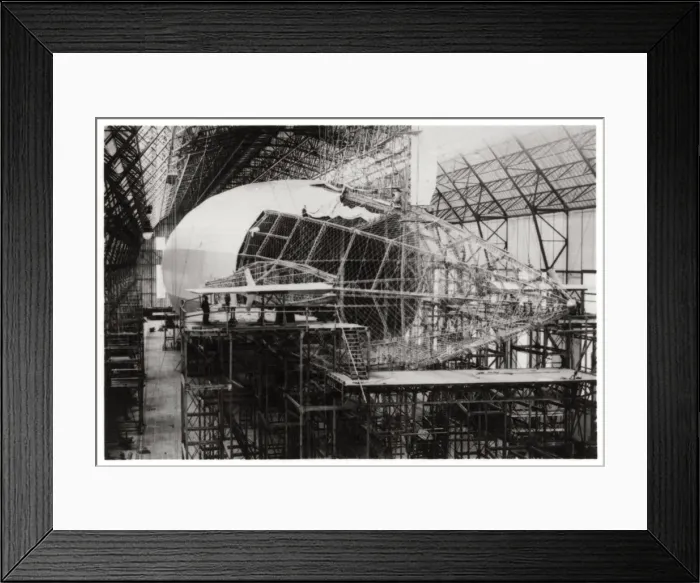 Framed Print : Zeppelin LZ 126 under construction, Friedrichshafen, Germany, 1924 (1933)