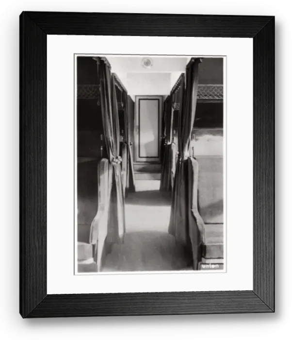 Framed Print : Passenger compartment of Zeppelin LZ 126, c1924 (1933) Framed Print : Passenger compartment of Zeppelin LZ 126, c1924 (1933)