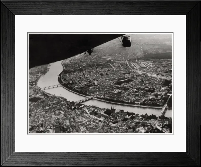 Framed Print : Aerial view of Basel, Switzerland, from a Zeppelin, 1928 (1933) Framed Print : Aerial view of Basel, Switzerland, from a Zeppelin, 1928 (1933)