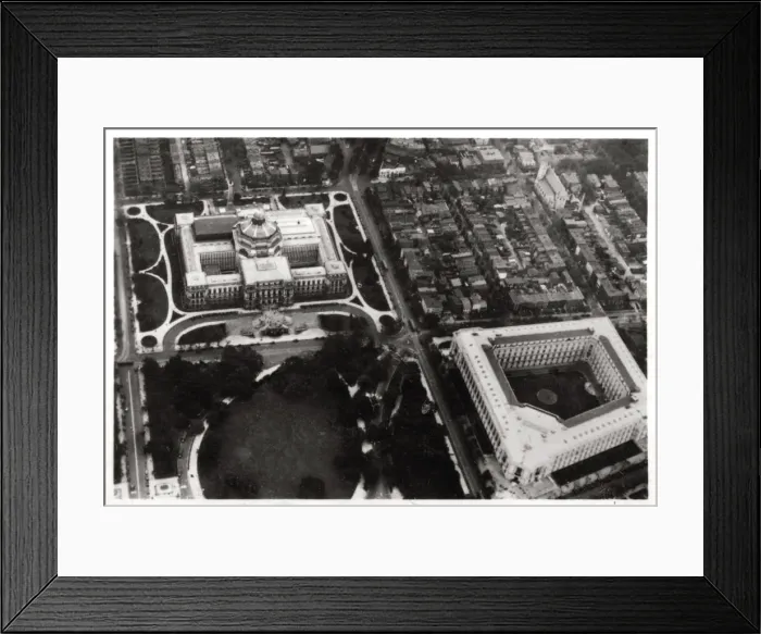 Framed Print : Aerial view of the Library of Congress, Washington DC, USA, from a Zeppelin, 1928 (1933) Framed Print : Aerial view of the Library of Congress, Washington DC, USA, from a Zeppelin, 1928 (1933)