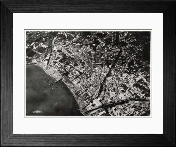 Framed Print : Aerial view of Funchal, Madeira, from a Zeppelin, 1928 (1933) Framed Print : Aerial view of Funchal, Madeira, from a Zeppelin, 1928 (1933)