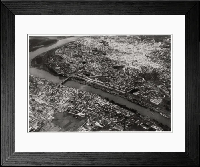 Framed Print : Aerial view of Seville, Spain, from a Zeppelin, 1929 (1933)