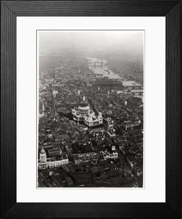 Framed Print : Aerial view of St Pauls Cathedral, London, from a Zeppelin, 1931 (1933) Framed Print : Aerial view of St Pauls Cathedral, London, from a Zeppelin, 1931 (1933)