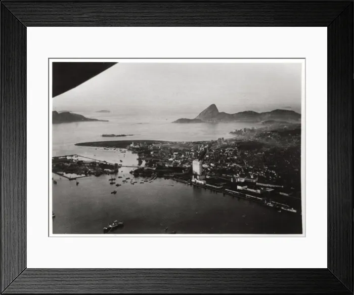 Framed Print : Aerial view of Rio de Janeiro, Brazil, from a Zeppelin, 1930 (1933) Framed Print : Aerial view of Rio de Janeiro, Brazil, from a Zeppelin, 1930 (1933)