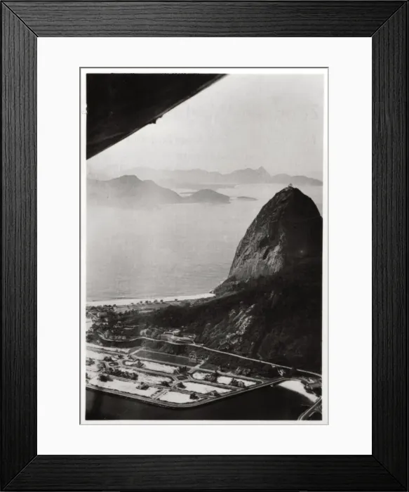 Framed Print : Aerial view of Sugarloaf Mountain, Rio de Janeiro, Brazil, from a Zeppelin, 1930 (1933) Framed Print : Aerial view of Sugarloaf Mountain, Rio de Janeiro, Brazil, from a Zeppelin, 1930 (1933)