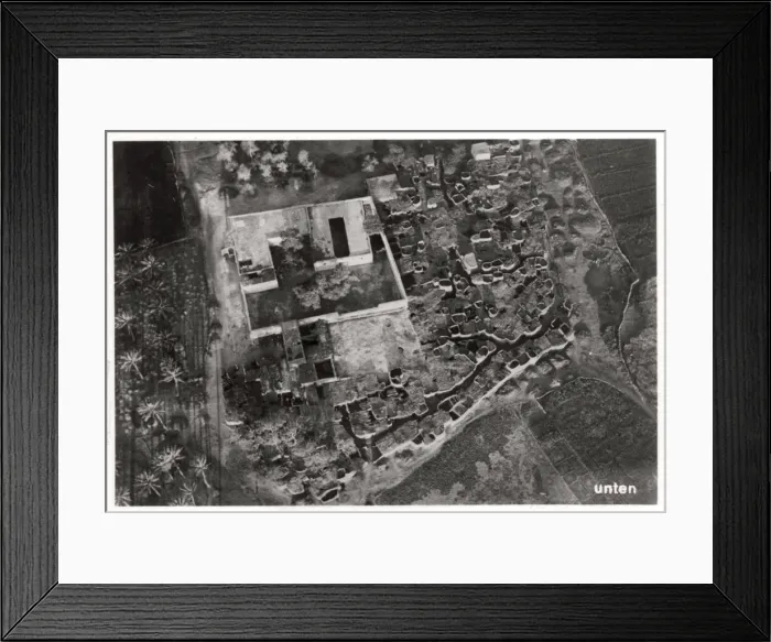 Framed Print : Aerial view of a village, Egypt, 1931 (1933) Framed Print : Aerial view of a village, Egypt, 1931 (1933)