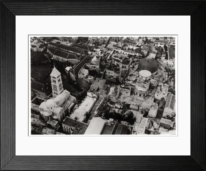 Framed Print : Aerial view of the Church of the Holy Sepulchre, Jerusalem, Palestine, from a Zeppelin, 1931 (1933) Framed Print : Aerial view of the Church of the Holy Sepulchre, Jerusalem, Palestine, from a Zeppelin, 1931 (1933)