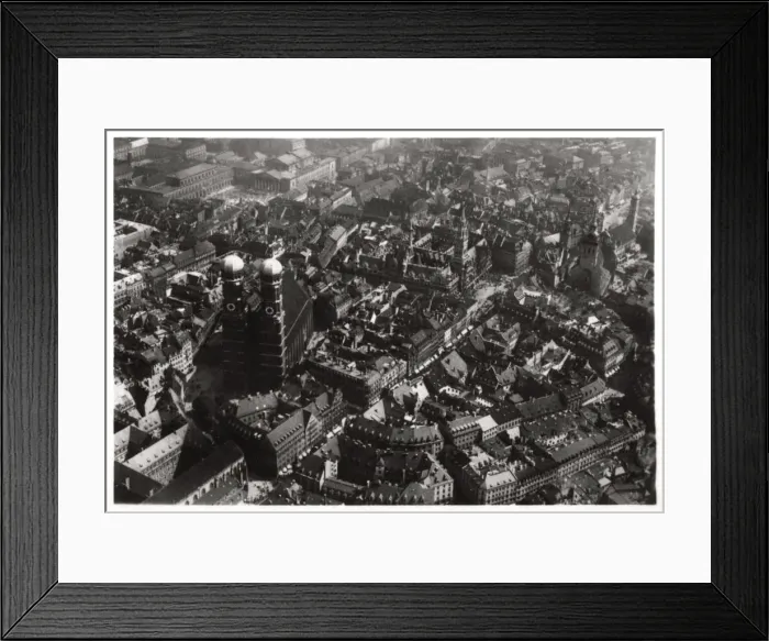 Framed Print : Aerial view of the Frauenkirche, Munich, Germany, from a Zeppelin, c1931 (1933) Framed Print : Aerial view of the Frauenkirche, Munich, Germany, from a Zeppelin, c1931 (1933)
