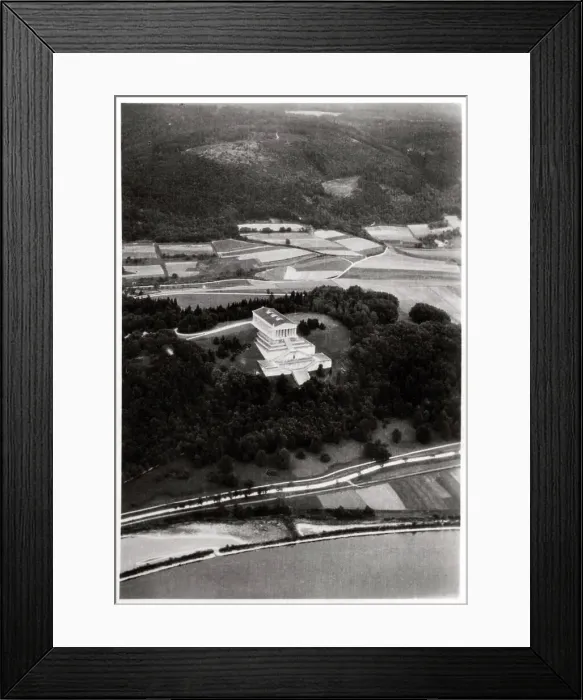 Framed Print : Aerial view of the Walhalla Temple, near Regensburg, Germany, from a Zeppelin, c1931 (1933) Framed Print : Aerial view of the Walhalla Temple, near Regensburg, Germany, from a Zeppelin, c1931 (1933)