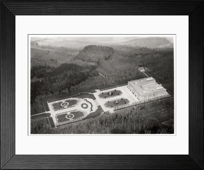 Framed Print : Aerial view of the Herrenchiemsee Palace, Bavaria, Germany, from a Zeppelin, c1931 (1933) Framed Print : Aerial view of the Herrenchiemsee Palace, Bavaria, Germany, from a Zeppelin, c1931 (1933)