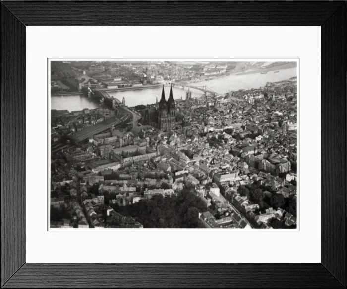Framed Print : Aerial view of Cologne, North Rhine-Westphalia, Germany, from a Zeppelin, c1931 (1933) Framed Print : Aerial view of Cologne, North Rhine-Westphalia, Germany, from a Zeppelin, c1931 (1933)