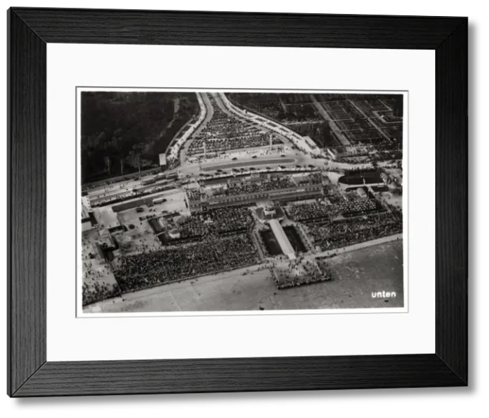 Framed Print : Aerial view of Berlin Tempelhof airport, Germany, from a Zeppelin, c1931 (1933) Framed Print : Aerial view of Berlin Tempelhof airport, Germany, from a Zeppelin, c1931 (1933)