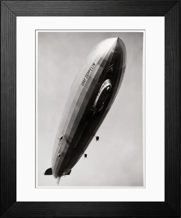 Framed Print : Airship LZ127 Graf Zeppelin, seen from below, 1933 Framed Print : Airship LZ127 Graf Zeppelin, seen from below, 1933