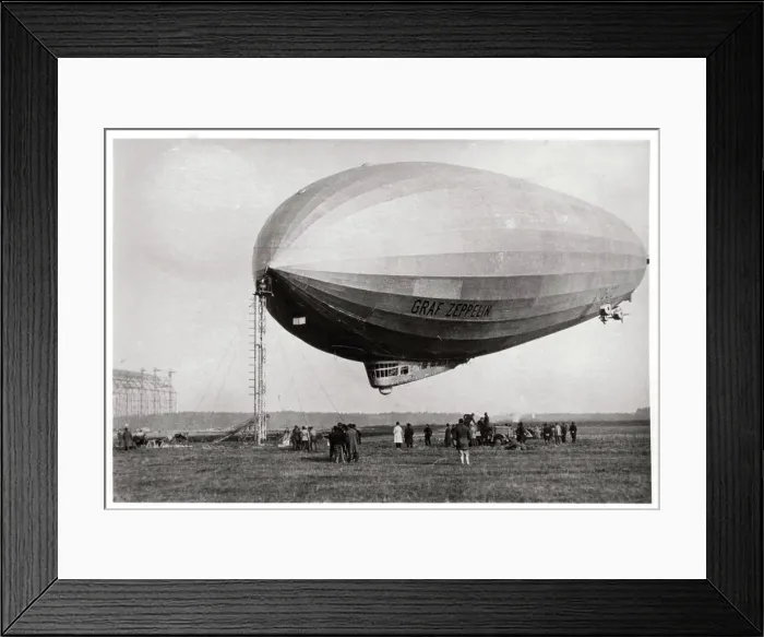 Framed Print : Airship LZ127 Graf Zeppelin moored at Loewental, Germany, 1933 Framed Print : Airship LZ127 Graf Zeppelin moored at Loewental, Germany, 1933