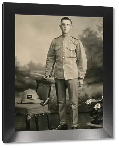 Studio portrait of a soldier of C Company, 2nd Battalion the Kings Regiment, Iraq, 1926