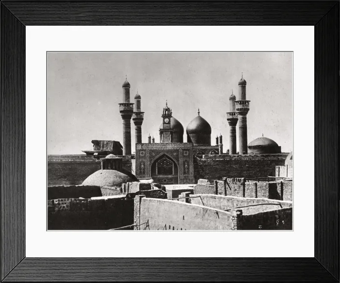 Framed Print : The golden domes and minarets of the al-Kadhimiya Mosque, Baghdad, Iraq, 1925. Artist: A Kerim Framed Print : The golden domes and minarets of the al-Kadhimiya Mosque, Baghdad, Iraq, 1925. Artist: A Kerim