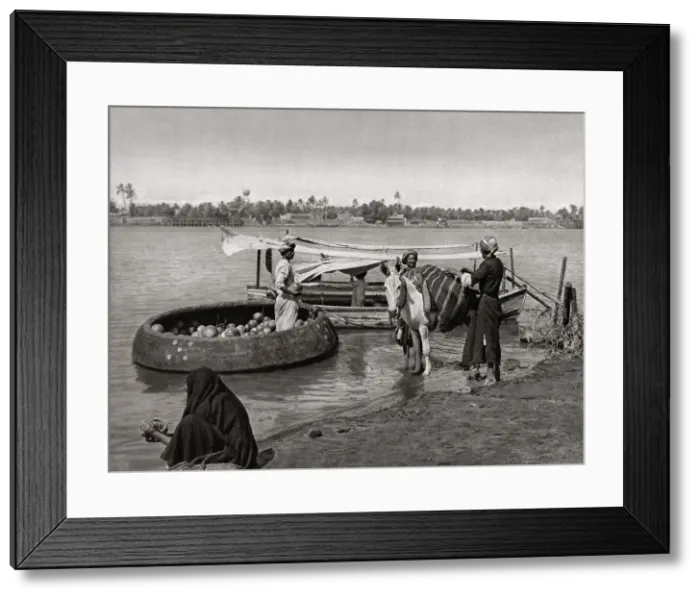 Framed Print : Transport in Iraq, 1925. Artist: A Kerim Framed Print : Transport in Iraq, 1925. Artist: A Kerim