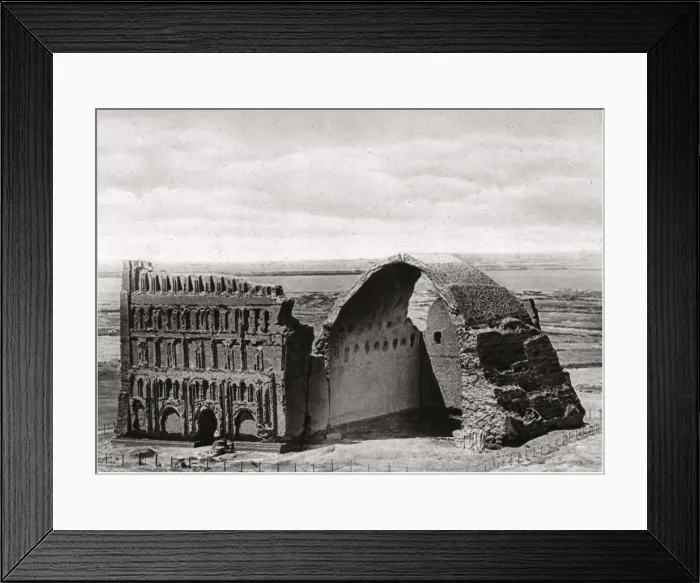 Framed Print : The Taq-i Kisra from the air, Ctesiphon, Iraq, 1925. Artist: A Kerim Framed Print : The Taq-i Kisra from the air, Ctesiphon, Iraq, 1925. Artist: A Kerim
