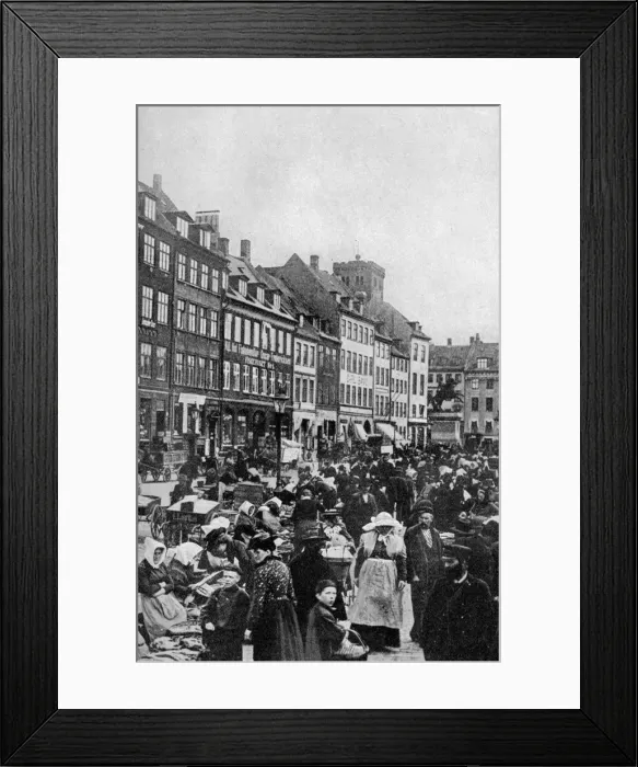 Framed Print : Fish market, Copenhagen, c1922 Framed Print : Fish market, Copenhagen, c1922