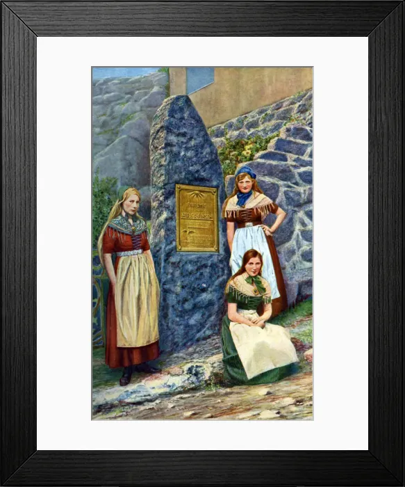 Framed Print : Girls of Strimi Island, Denmark, c1922. Artist: Danish Legation Framed Print : Girls of Strimi Island, Denmark, c1922. Artist: Danish Legation