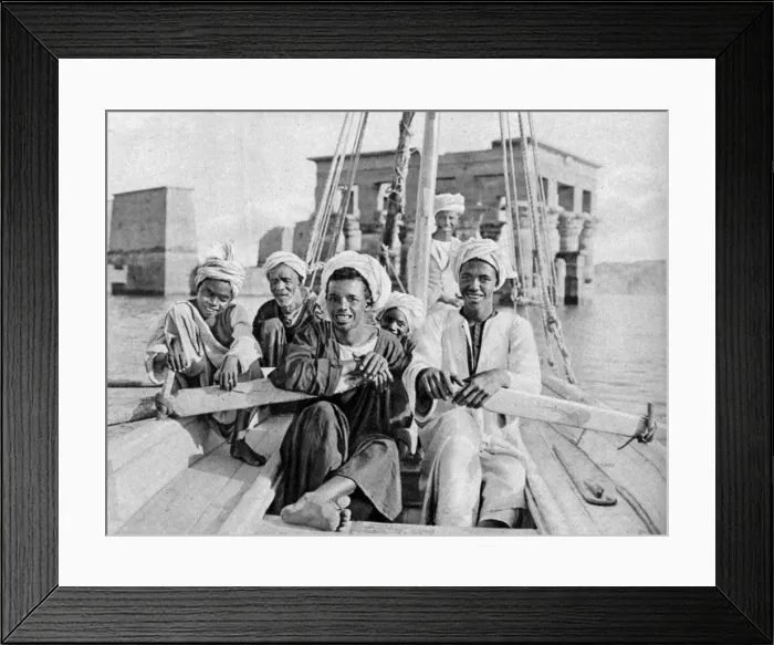 Framed Print : Berberin boatmen, flooded isle of Philae, Egypt, c1922. Artist: Donald McLeish Framed Print : Berberin boatmen, flooded isle of Philae, Egypt, c1922. Artist: Donald McLeish