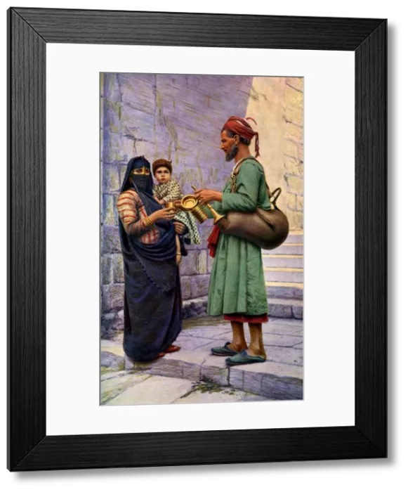 Framed Print : The Water Seller, c1922. Artist: Donald McLeish Framed Print : The Water Seller, c1922. Artist: Donald McLeish