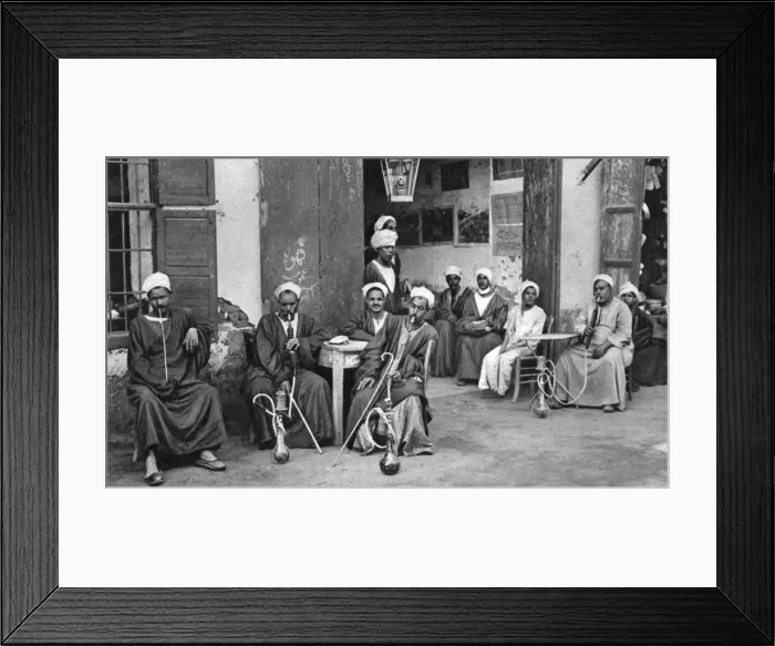 Framed Print : Arab cafe at Esna, south of Luxor, Egypt, c1922. Artist: Donald McLeish Framed Print : Arab cafe at Esna, south of Luxor, Egypt, c1922. Artist: Donald McLeish