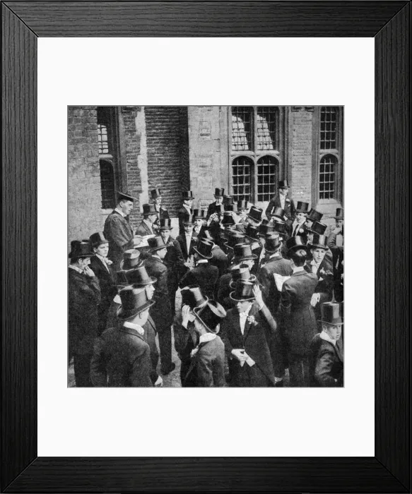 Framed Print : Roll call of Etonians on the 4th June, Berkshire, c1922 Framed Print : Roll call of Etonians on the 4th June, Berkshire, c1922