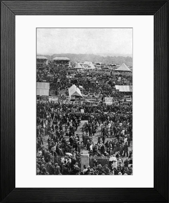 Framed Print : Crowds on Derby Day, Epsom Downs, Surrey, c1922. Artist: Horace Walter Nicholls Framed Print : Crowds on Derby Day, Epsom Downs, Surrey, c1922. Artist: Horace Walter Nicholls