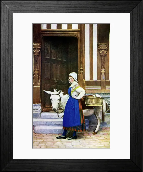 Framed Print : A woman of Normandy, France, c1922 Framed Print : A woman of Normandy, France, c1922