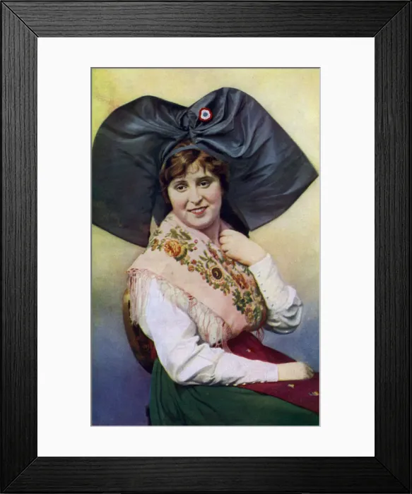Framed Print : A patriot from Alsace and Lorraine, c1922. Artist: Crete Framed Print : A patriot from Alsace and Lorraine, c1922. Artist: Crete