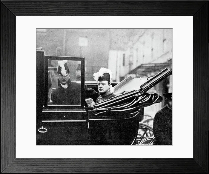 Framed Print : The Privy Council, Winston Churchill Leaving the Palace. A Nations Apprehension, 1910. Artist: Illustrations Bureau Framed Print : The Privy Council, Winston Churchill Leaving the Palace. A Nations Apprehension, 1910. Artist: Illustrations Bureau