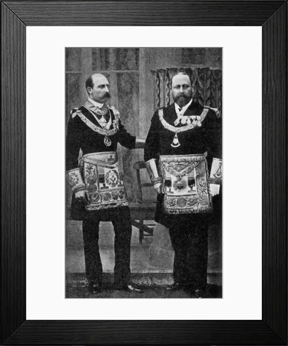 Framed Print : King Edward VII as a freemason, (1910)Artist: Russell Framed Print : King Edward VII as a freemason, (1910)Artist: Russell