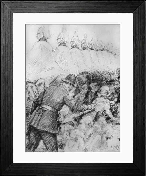Framed Print : Children in the crowd at the proclamation of King George V, 1910 Framed Print : Children in the crowd at the proclamation of King George V, 1910