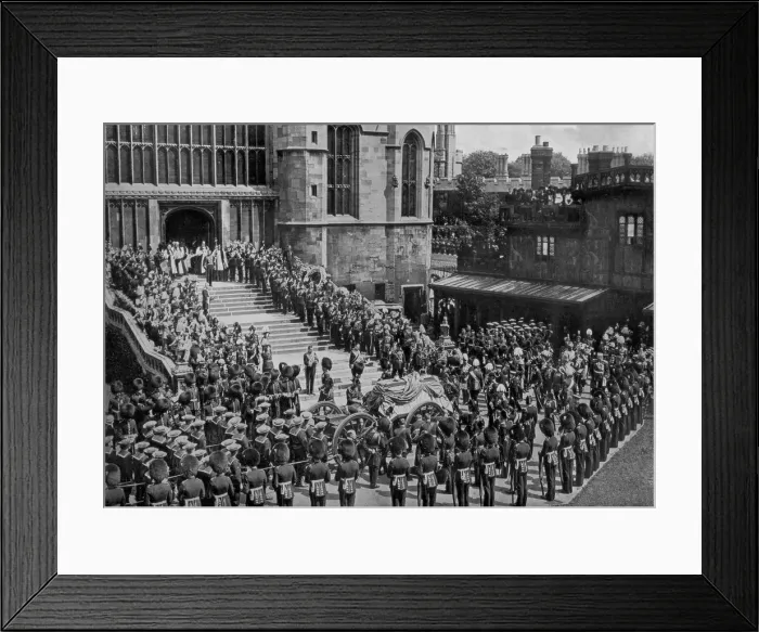 Framed Print : The funeral of King Edward VII, Windsor, Berkshire, 1910. Artist: Swain Framed Print : The funeral of King Edward VII, Windsor, Berkshire, 1910. Artist: Swain