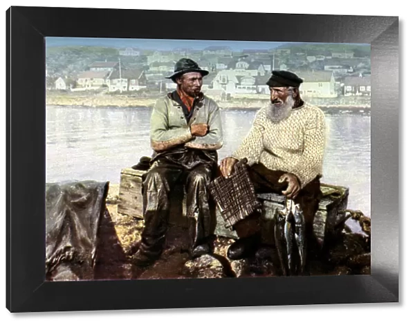Fishermen, fishing town of Molle, on the headlands of Kullen in the Kattegat, Sweden, c1923